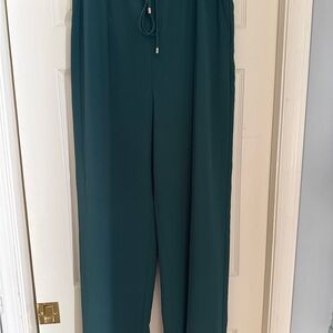 Ted Baker Wide-Leg Drawstring Pants in Teal Green